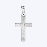 Sterling Silver Bold Texture Cross