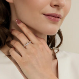 Rachel 2-Tone Diamond Criss-Cross Ring