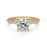 Kim 14K Round Diamond Engagement Ring