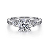 Kristen Round Three Stone Diamond Engagement Ring