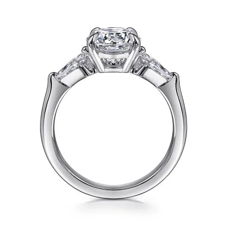 Kristen Round Three Stone Diamond Engagement Ring