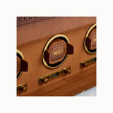 WOLF Brogue Triple Winder With Storage - Burnished Brown