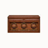 WOLF Brogue Triple Winder With Storage - Burnished Brown