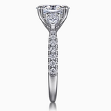 Isadora Oval Three Stone Diamond Engagement Ring