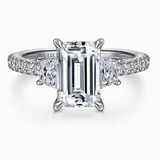 Blanka Emerald Cut Diamond Engagement Ring