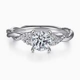Catalina Round Twisted Diamond Engagement Ring