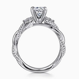 Catalina Round Twisted Diamond Engagement Ring