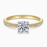 Oyin 14K White-Yellow Gold Round Diamond Engagement Ring