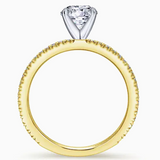 Oyin 14K White-Yellow Gold Round Diamond Engagement Ring