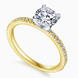 Oyin 14K White-Yellow Gold Round Diamond Engagement Ring