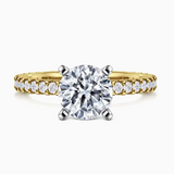 Logan 14K Yellow and White Gold Round Diamond Engagement Ring