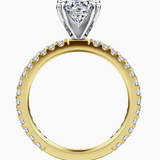 Logan 14K Yellow and White Gold Round Diamond Engagement Ring