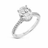 Cindy Oval-Cut Hidden Halo Engagement Ring