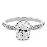Cindy Oval-Cut Hidden Halo Engagement Ring