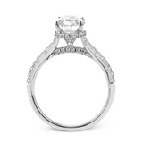 Cindy Oval-Cut Hidden Halo Engagement Ring