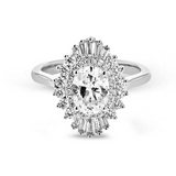 Sammy Vintage Oval-Cut Halo Engagement Ring