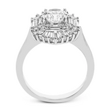 Alexa Art Deco Round-Cut Halo Engagement Ring