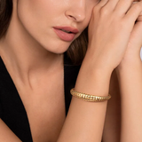 Bujukan Collection Yellow Plain Gold Graduating Cuff Bracelet