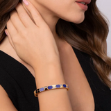 Contemporary Collection Diamond and Lapis Bangle Bracelet