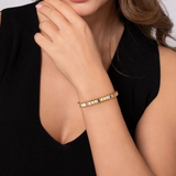 Contemporary Collection Blue Sapphire Elongated Pyramid Bangle Bracelet