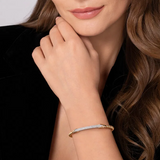 Bujukan Collection Diamond Bar Split Bangle Bracelet w/ Lock