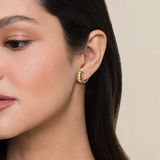 Bujukan Collection Gold Huggie Earrings