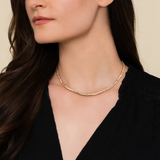 Diamond Elongated Flat Top Pyramid Tennis Necklace