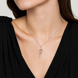 Diamond Spike Bypass Drop Necklace