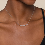 Diamond Clover Bar Necklace