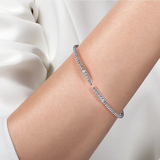 Gabriel & Co 14K Yellow/White Gold Bujukan Bead Cuff Bracelet with Diamond Pave Spikes