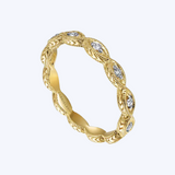 Kamila Marquise Vintage Style Filagree Diamond Ring