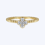 Diamond Cluster Clover & Bujukan Bead Ring