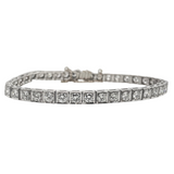 Vintage Illusion Diamond Tennis Bracelet