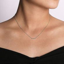 Load image into Gallery viewer, Petite Diamond Bar Necklace
