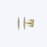 Gabriel & Co 14K Yellow Gold Pave Diamond Spiked Stud