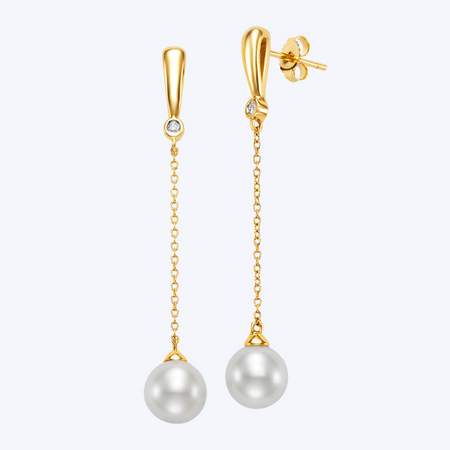 Tina Pearl & Diamond Earrings