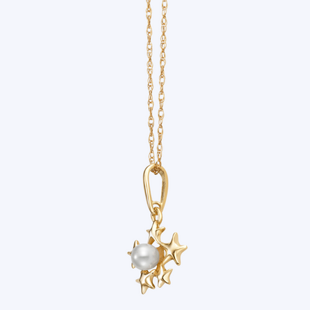 Stars Pearl Pendant Necklace