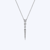 Diamond Spike Pendant Drop Necklace