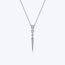 Load image into Gallery viewer, Diamond Spike Pendant Drop Necklace
