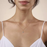 Diamond Cluster Bujukan Drop Pendant Necklace