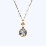 Diamond Cluster Bujukan Drop Pendant Necklace
