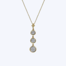 Load image into Gallery viewer, Graduating Diamond Cluster Pendant Necklace
