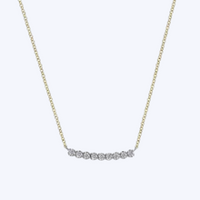 Load image into Gallery viewer, White Sapphire Bar Necklace
