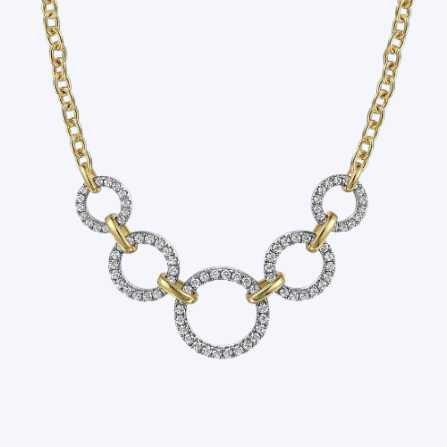 Diamond Circles Chain Necklace