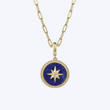 Diamond and Lapis Medallion Pendant