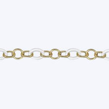 Load image into Gallery viewer, Hollow Tube and White Oval Ceramic Link Chain Tennis Bracelet
