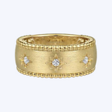 Diamond Wide Band Ladies Ring