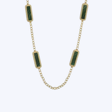 Load image into Gallery viewer, Malachite and Rope Station Necklace
