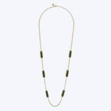 Malachite and Rope Station Necklace