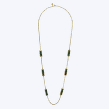 Load image into Gallery viewer, Malachite and Rope Station Necklace
